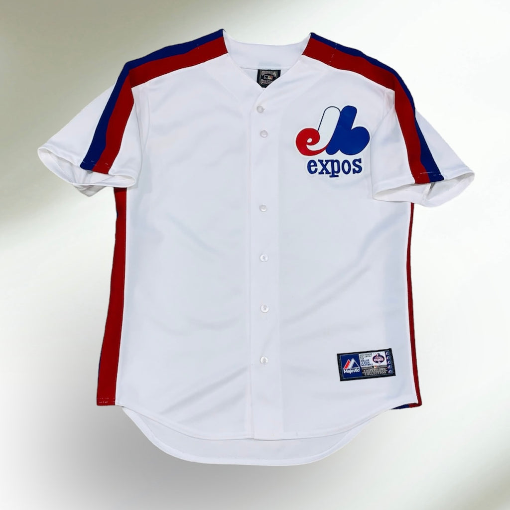 Montreal Expos 1980 White Majestic Home Jersey Large - Premium Montreal Expos Jerseys