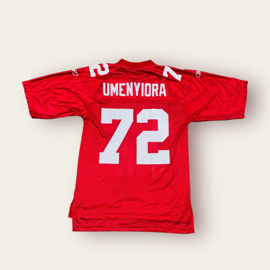 Osi Umenyiora New York Giants Red Reebok Jersey Men Small