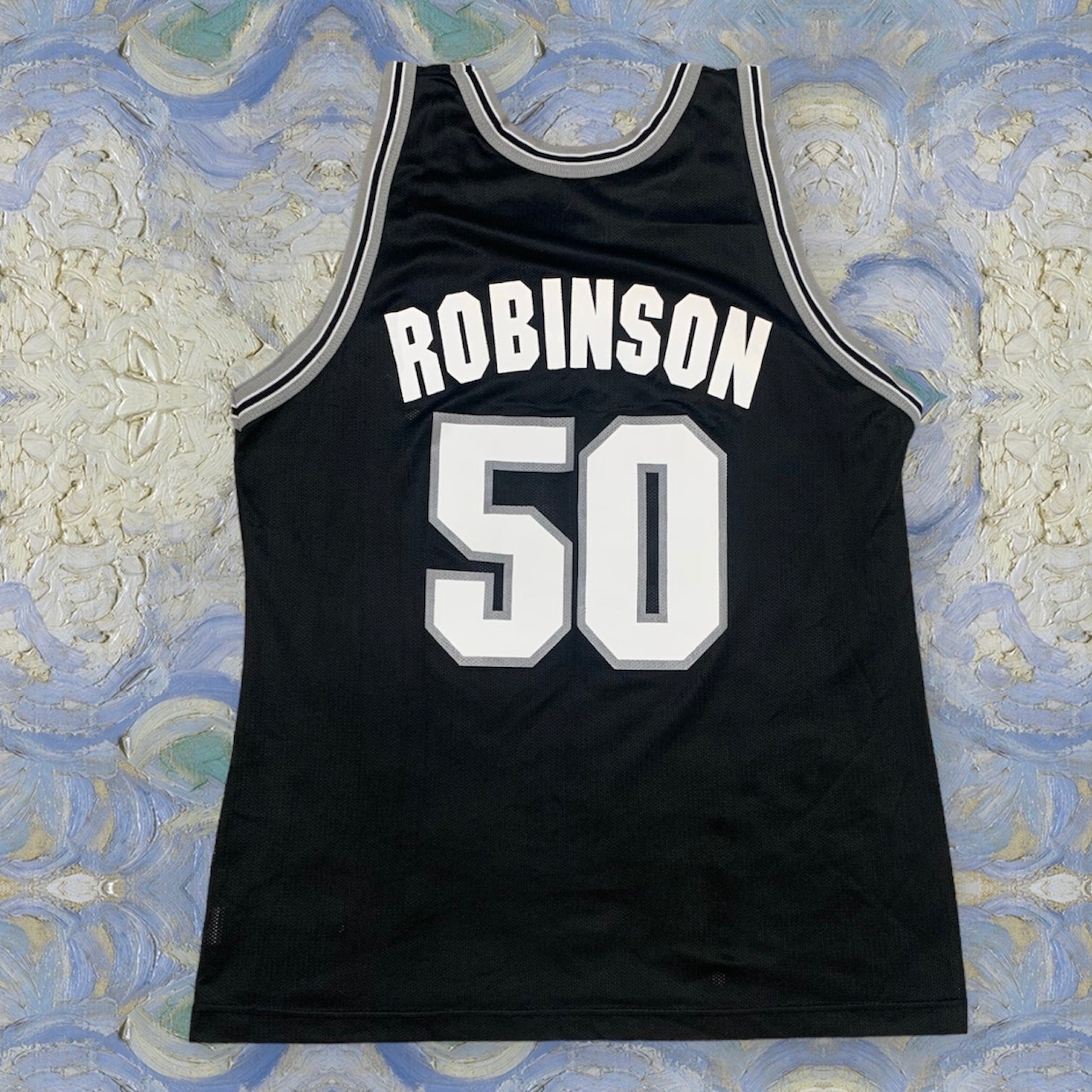 David Robinson San Antonio Spurs Black Champion Jersey 44