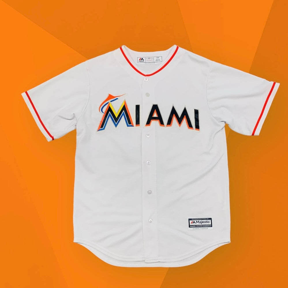 Jose Fernandez Miami Marlins White Home 7700 Majestic Jersey M