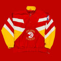 Atlanta Hawks 1/2 Zip Red Starter Windbreaker Jacket Large
