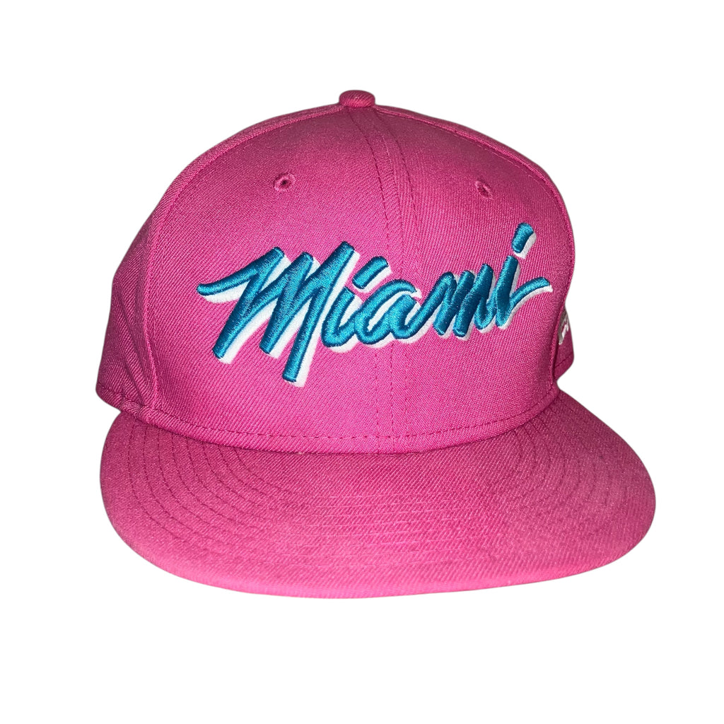 Miami Heat Pink Vice Script New Era Snapback Hat
