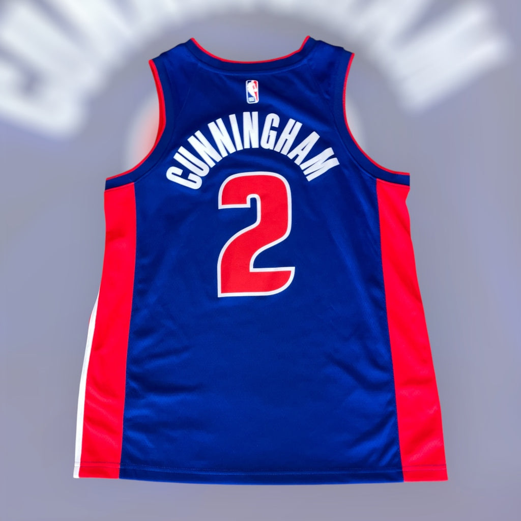 Cade Cunningham Detroit Pistons Blue Nike Swingman Jersey 48