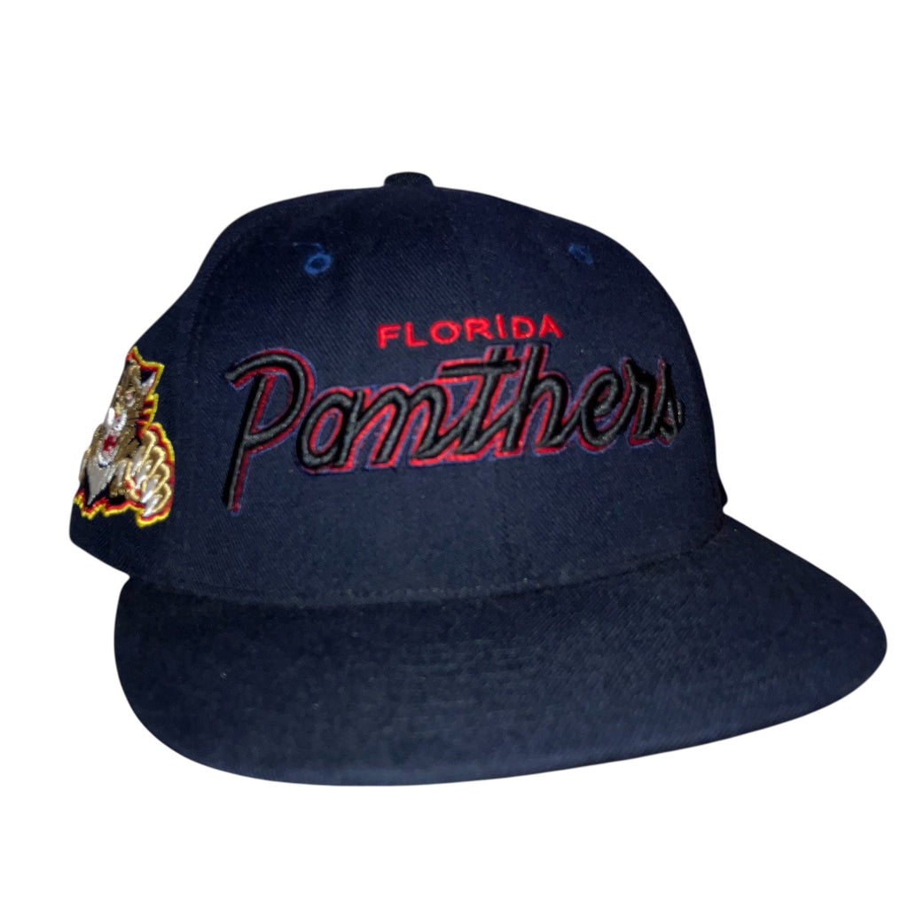 Florida Panthers Black Zephyr Script Snapback Hat