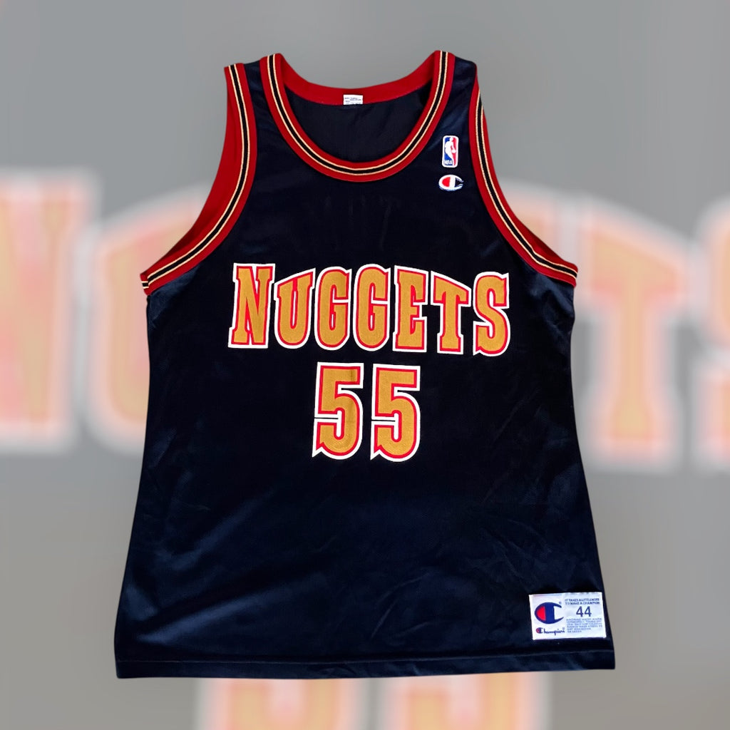Dikembe Mutombo Denver Nuggets Navy Champion Jersey 44