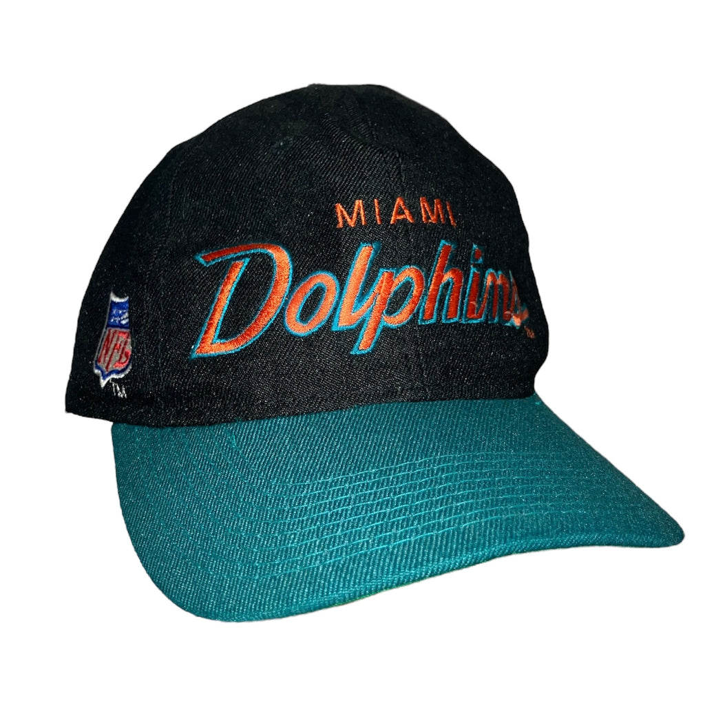 Miami Dolphins Sports Specialties Black Script Snapback Hat