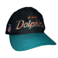 Miami Dolphins Sports Specialties Black Script Snapback Hat