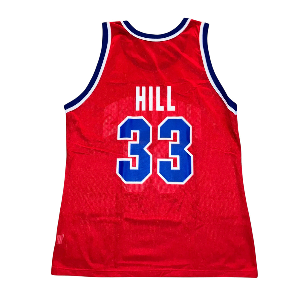 Grant Hill Detroit Pistons Red Champion Jersey 44