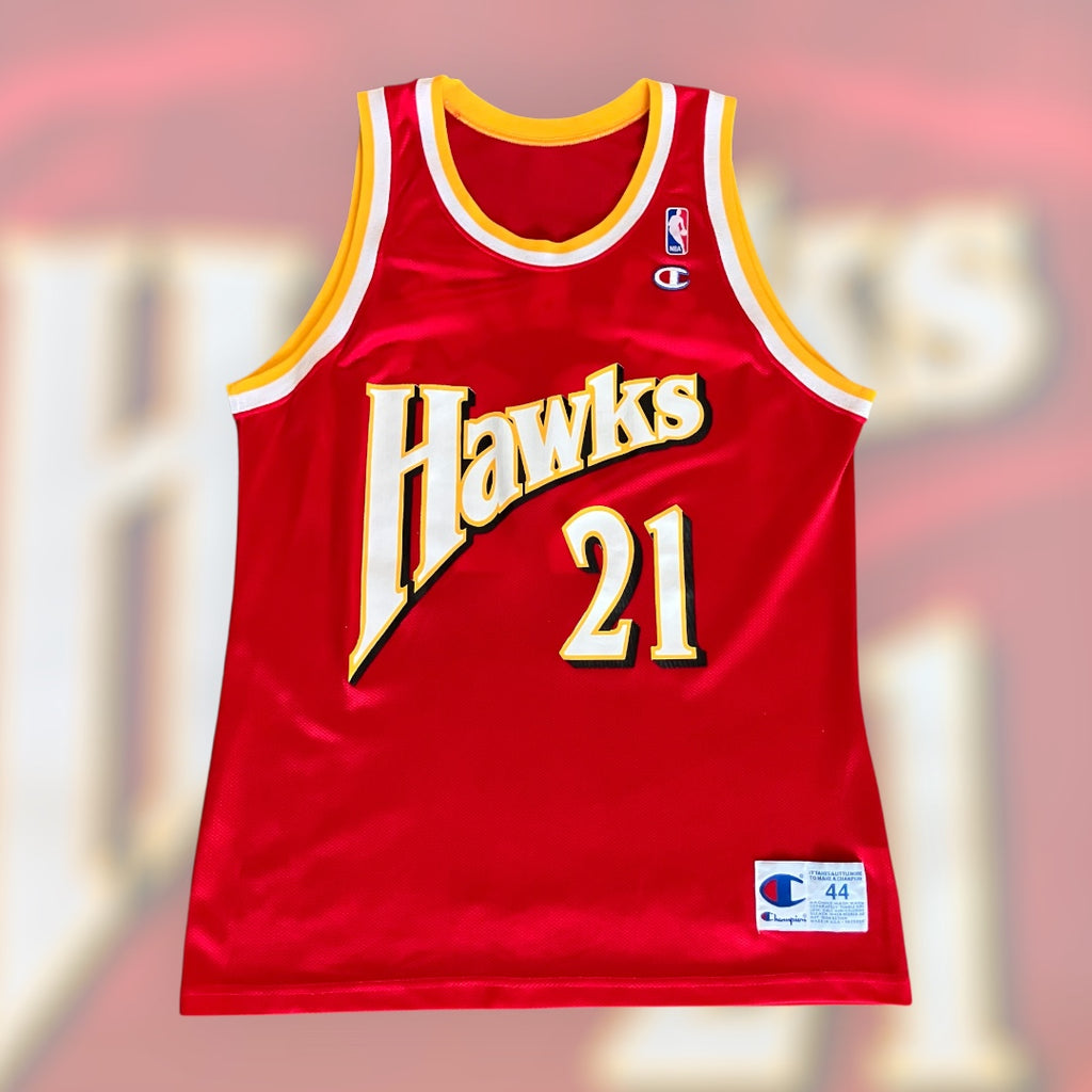 Dominique Wilkins 1993 Atlanta Hawks Red Champion Jersey 44