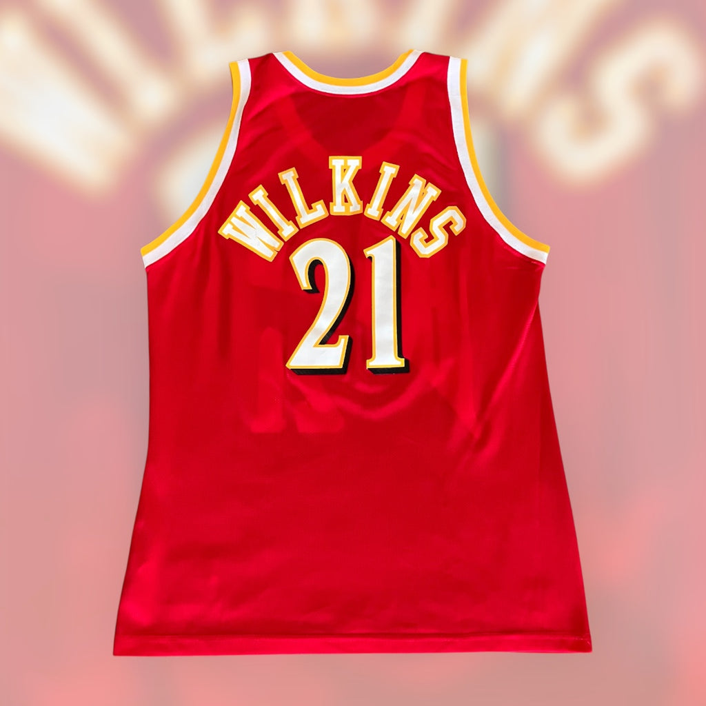 Dominique Wilkins 1993 Atlanta Hawks Red Champion Jersey 44