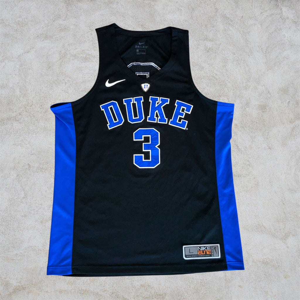 Duke Blue Devils #3 Nike Elite Authentic Black Jersey Large