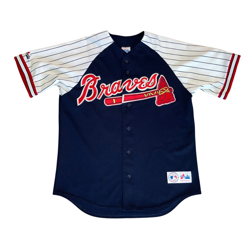 Chipper Jones 1998 Atlanta Braves 6584 Majestic Blue Jersey Large