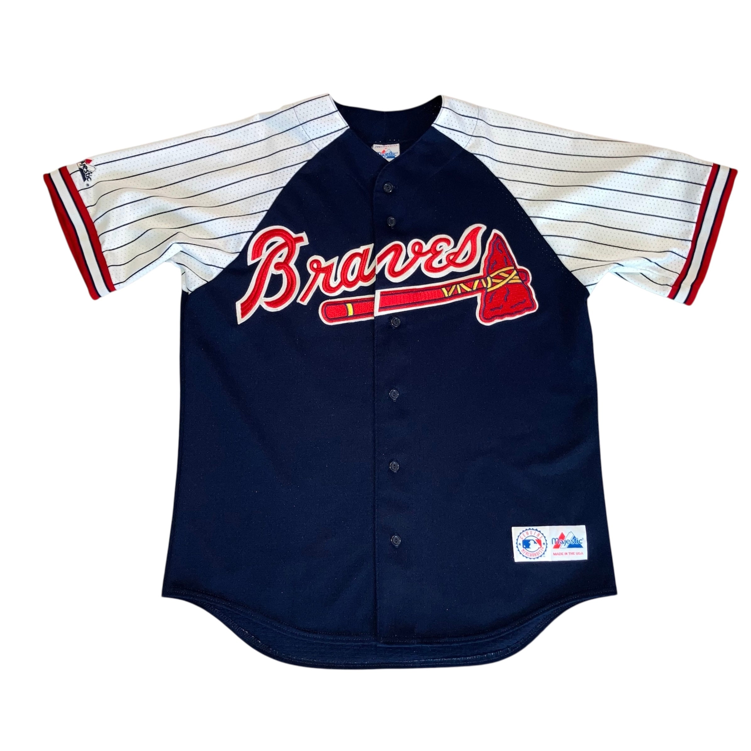 Chipper Jones 1998 Atlanta Braves 6584 Majestic Blue Jersey Large