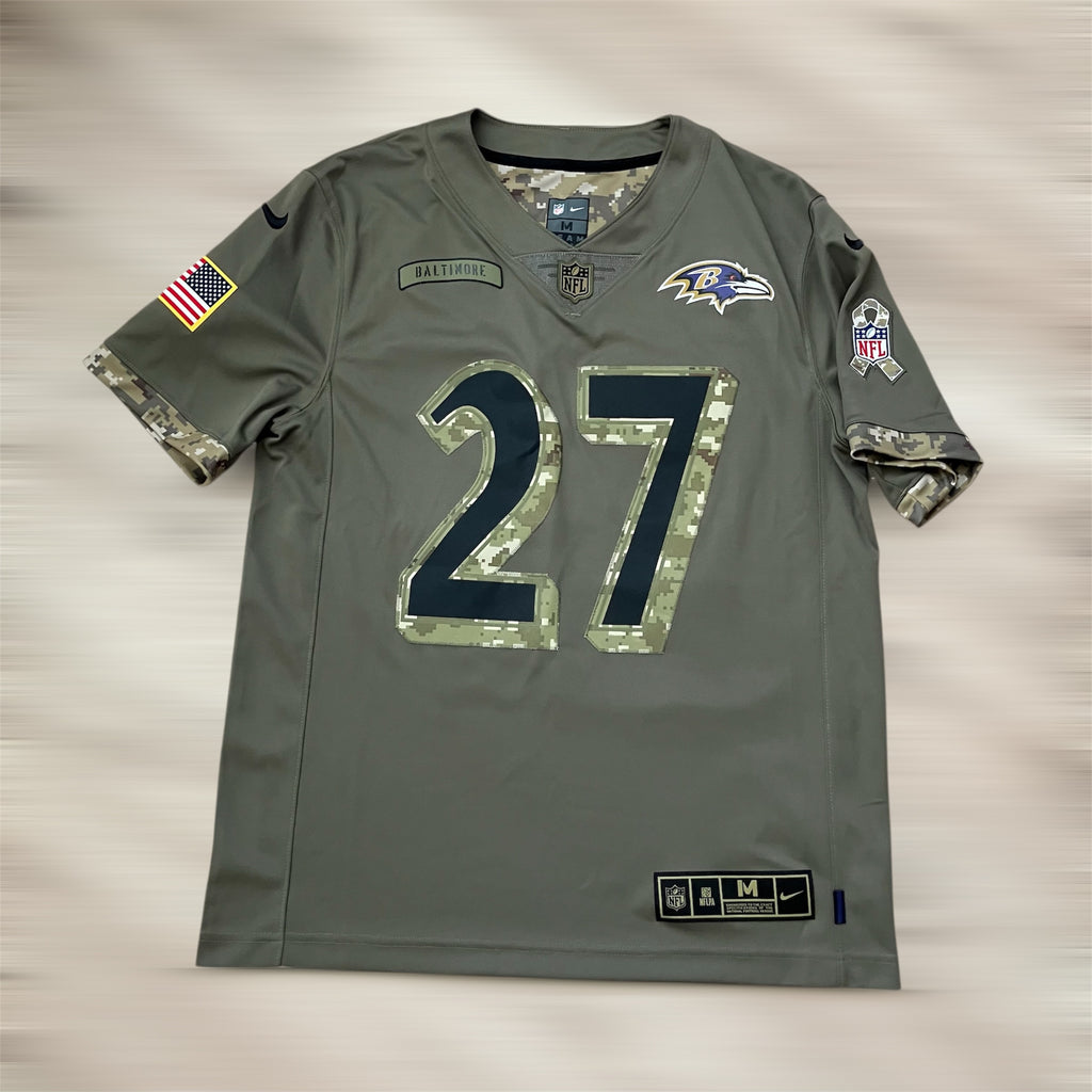 JK Dobbins 2022 Baltimore Ravens Salute to Service Nike Jersey Medium USA