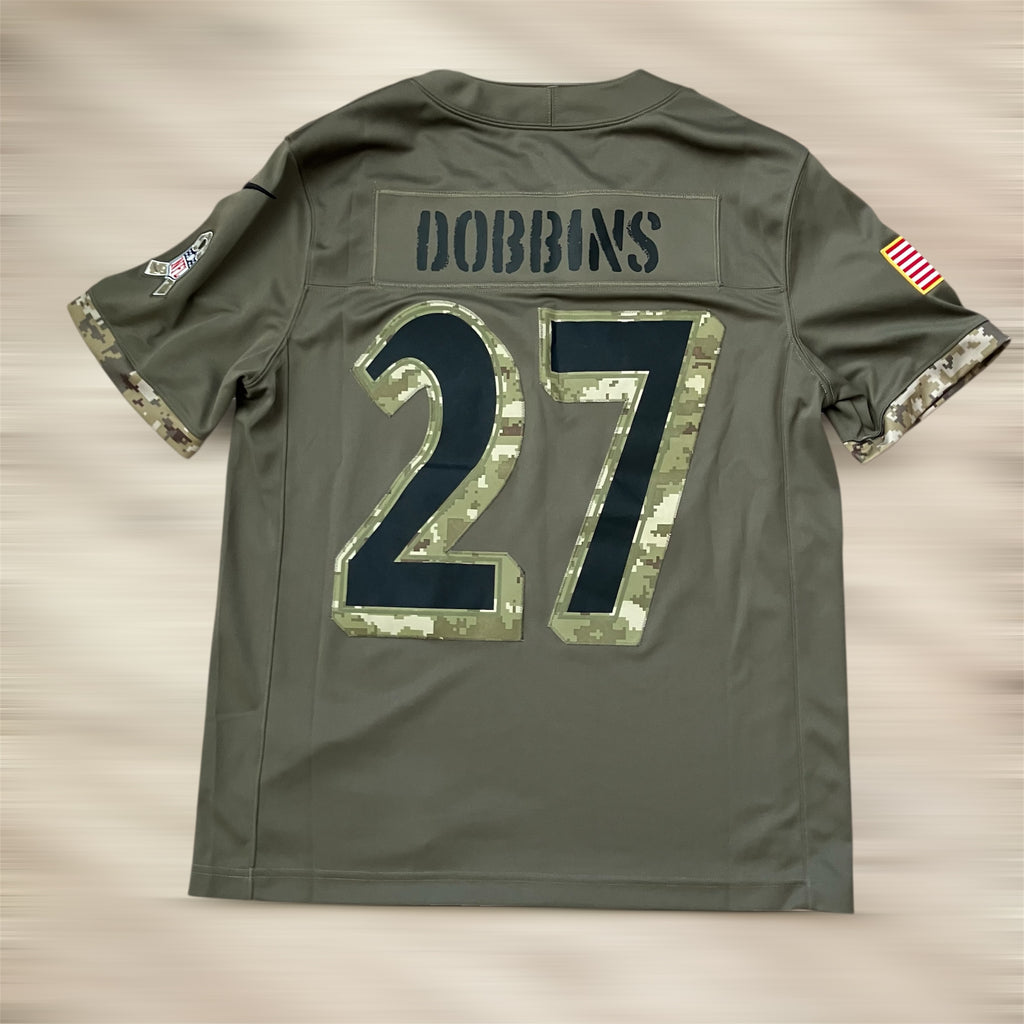 JK Dobbins 2022 Baltimore Ravens Salute to Service Nike Jersey Medium USA