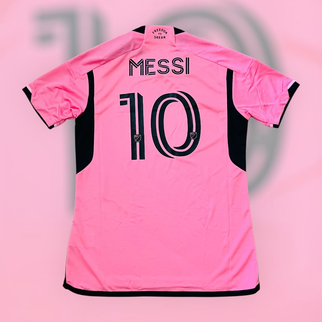 Lionel Messi 2024 NWT Inter Miami Home Authentic Pink adidas Jersey Medium
