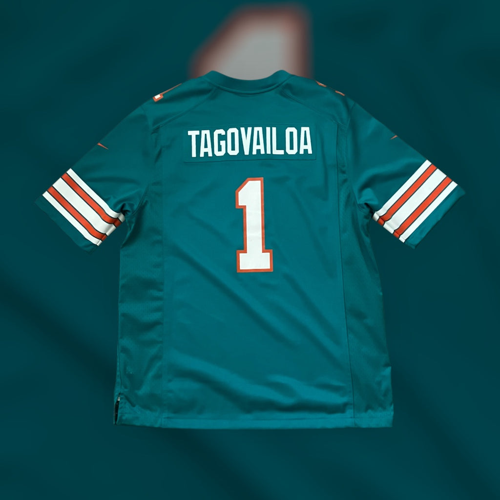 Tua Tagovailoa Miami Dolphins Aqua Throwback Nike Jersey Large