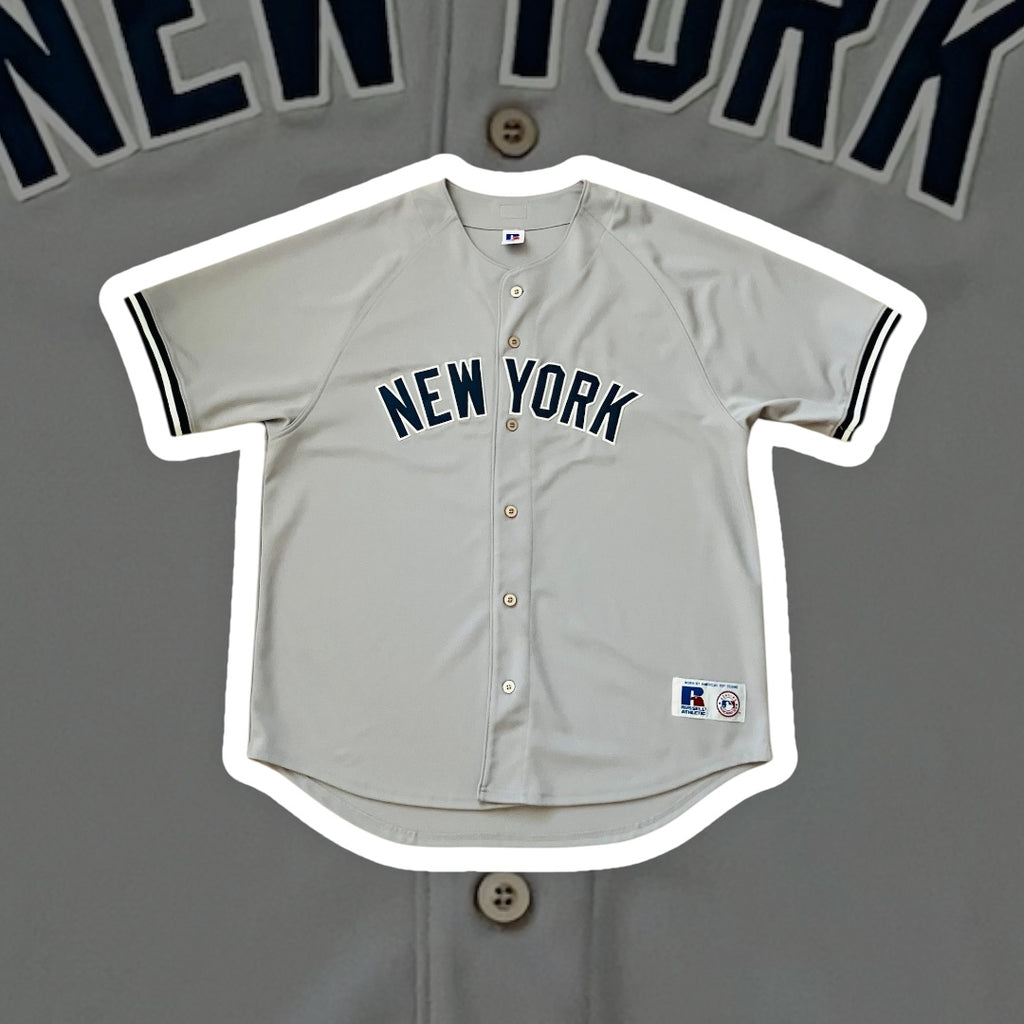 New York Yankees Gray Road Russell Athletic Jersey XXL