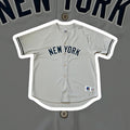 New York Yankees Gray Road Russell Athletic Jersey XXL