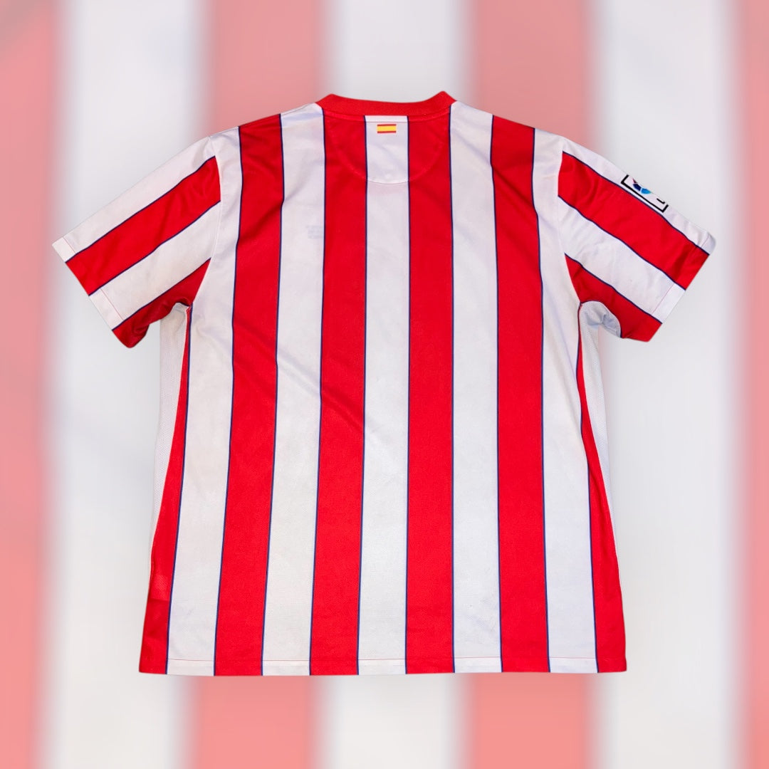 Atletico Madrid 2011/12 Home Red Stripe Nike Jersey XL