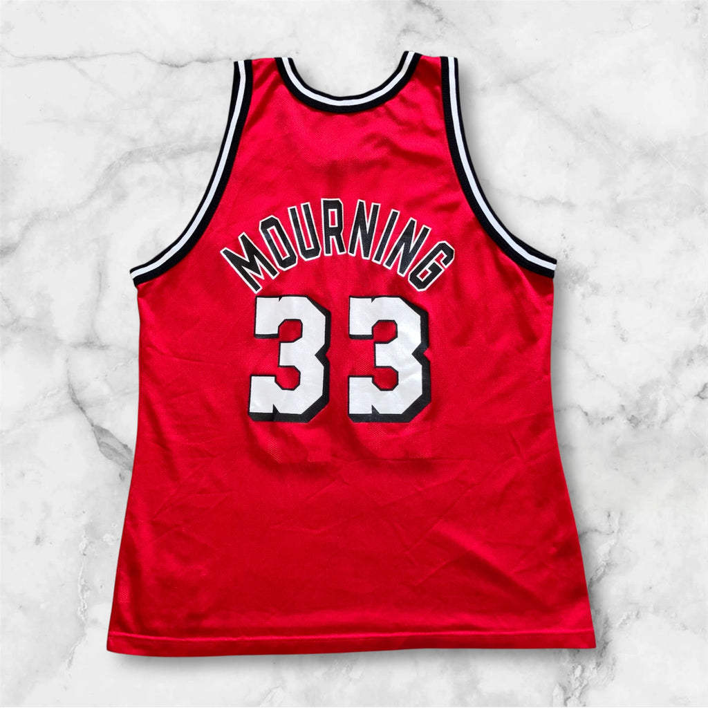 Alonzo Mourning Miami Heat Red Alternate Champion Jersey 48
