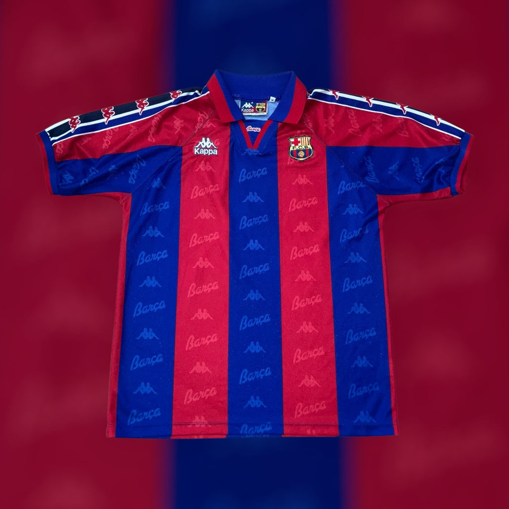 Barcelona 1995/97 Home Stripe Kappa Jersey Men Medium