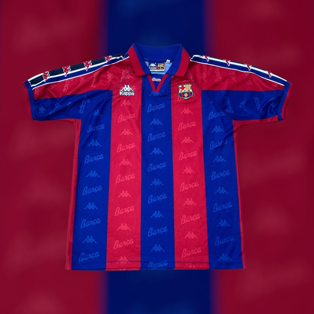 Barcelona 1995/97 Home Stripe Kappa Jersey Men Medium