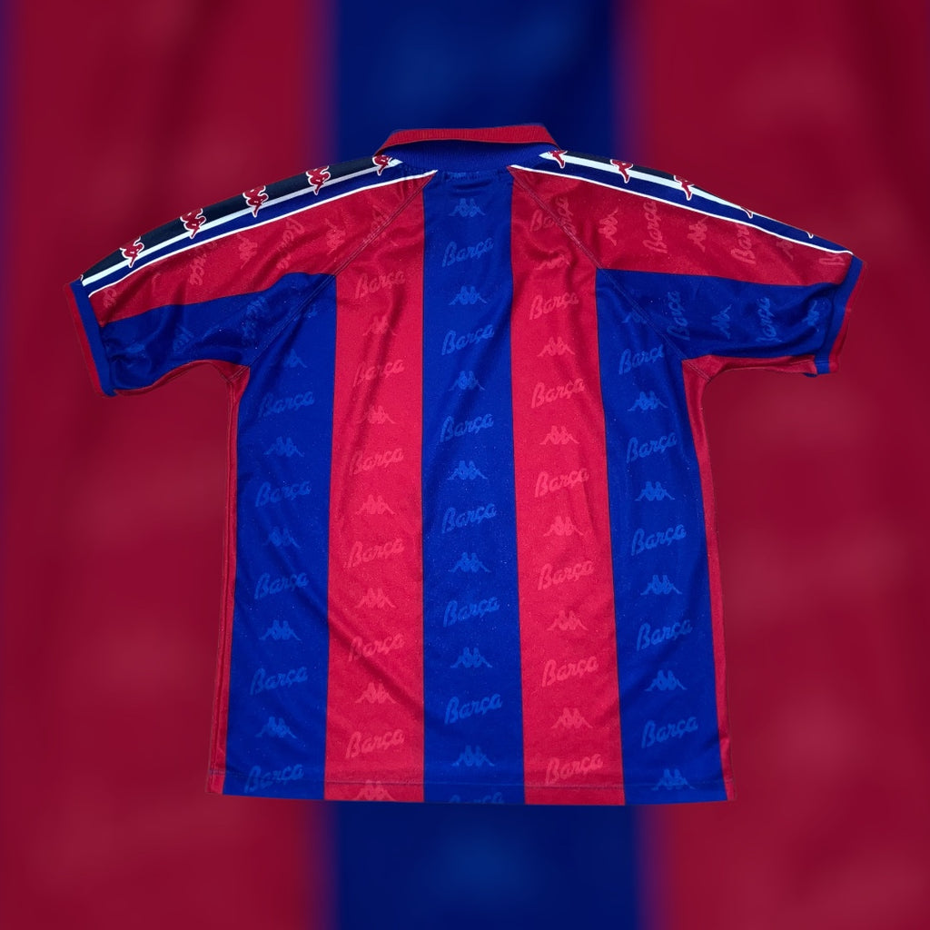 Barcelona 1995/97 Home Stripe Kappa Jersey Men Medium