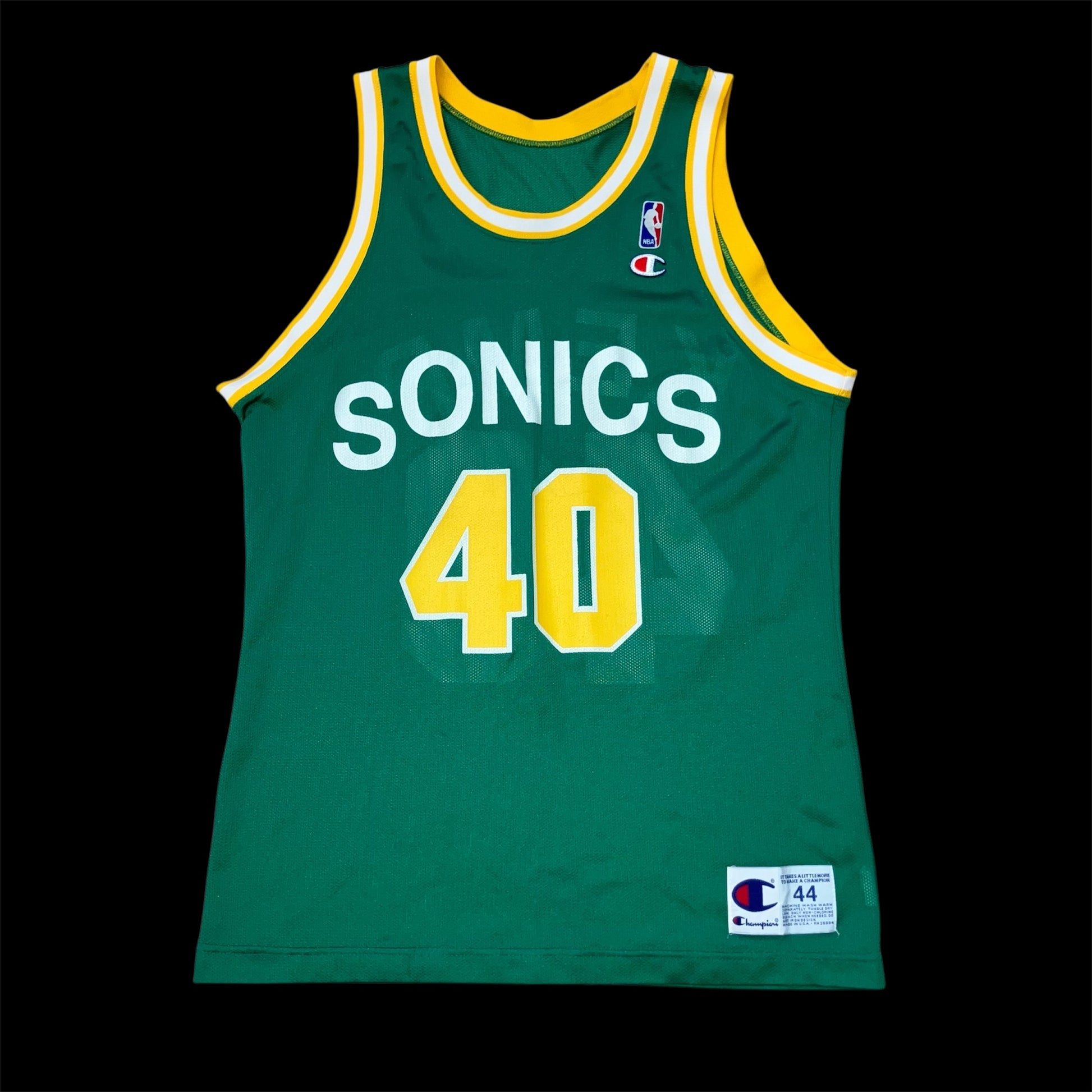 Shawn Kemp Seattle Supersonics Green Champion Jersey 44