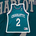Larry Johnson Charlotte Hornets Teal Champion Jersey 40