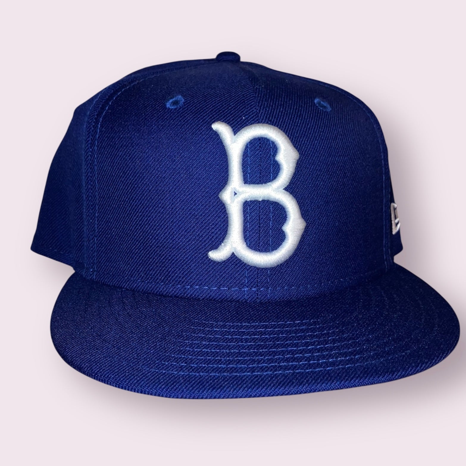 Brooklyn Dodgers Wool New Era 59/50 Cooperstown Blue Fitted Hat 7 3/8
