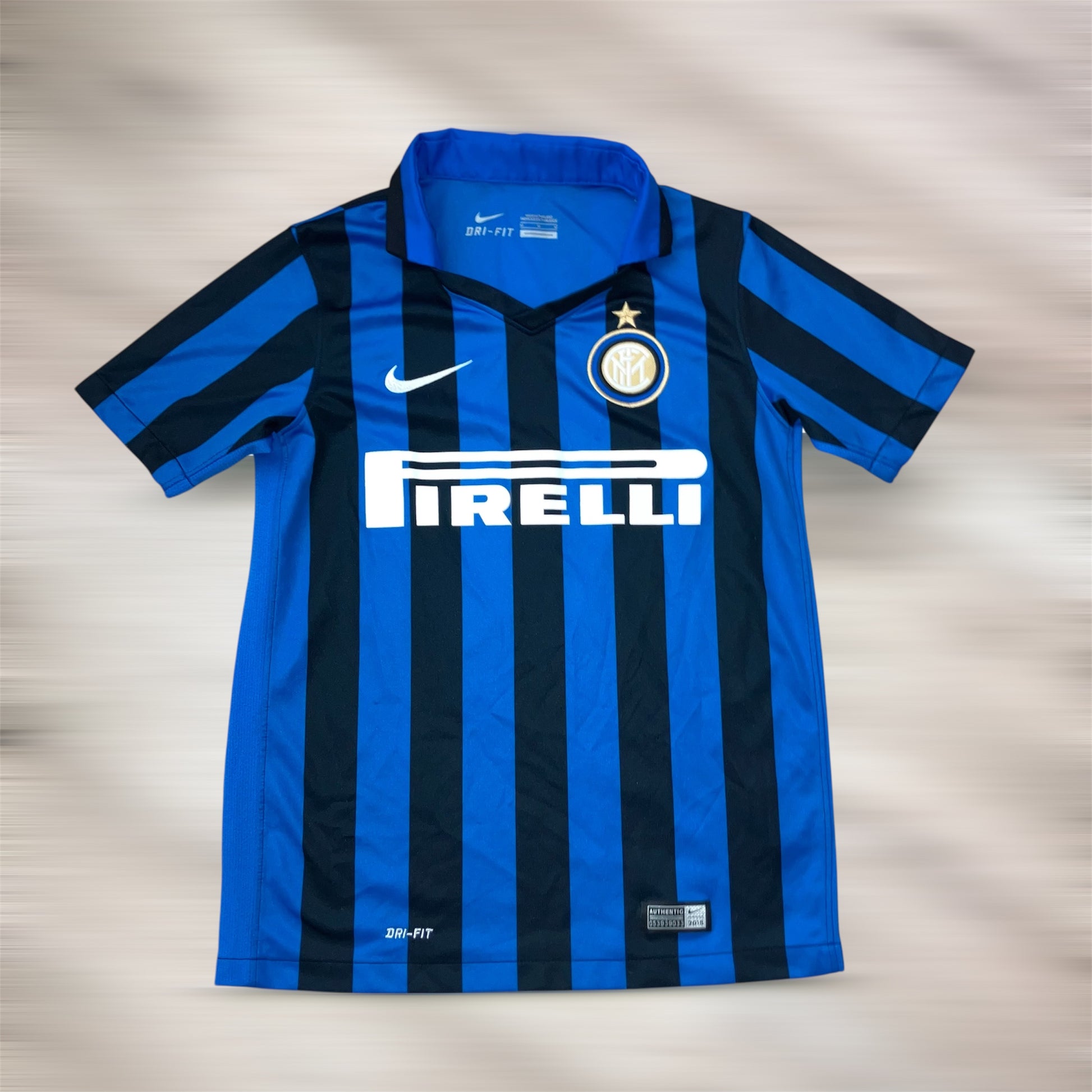 Inter Milan Kids 2015/16 Home Nike Jersey Medium Collar