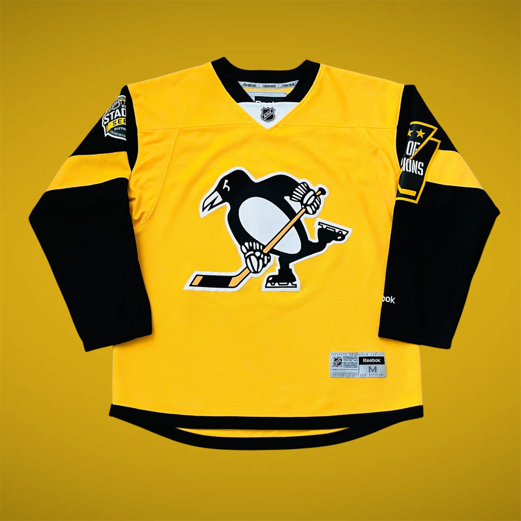 Pittsburgh Penguins 2017 Stadium Series Yellow Reebok Medium