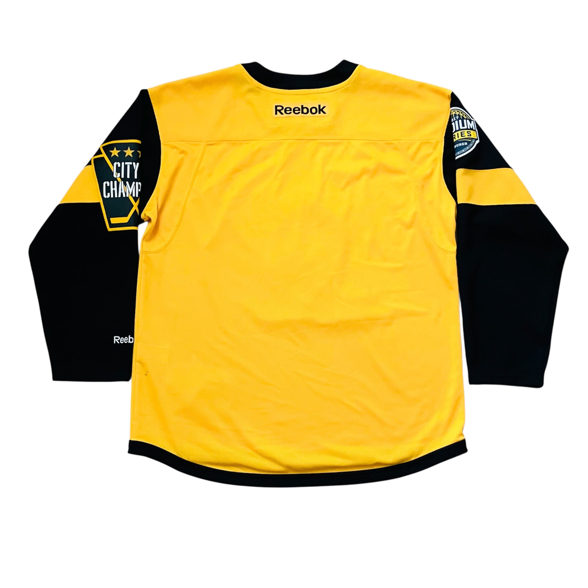 Pittsburgh Penguins 2017 Stadium Series Yellow Reebok Medium