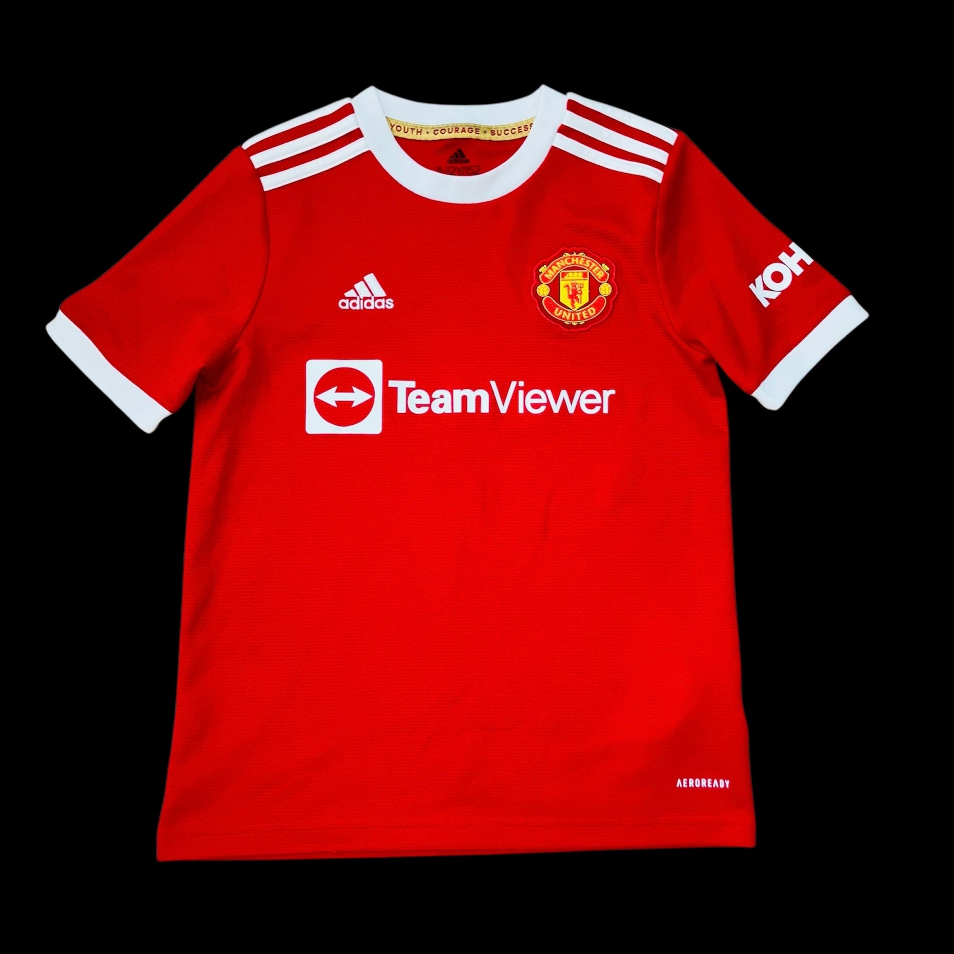 Manchester United 2021/22 Kids Home adidas Red Jersey Medium