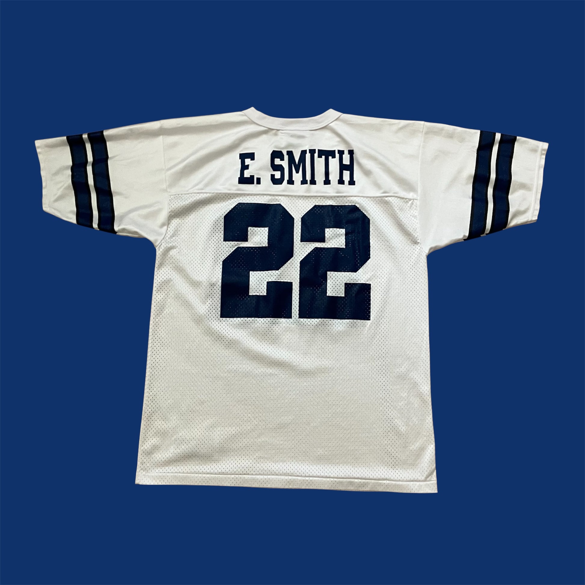 Emmitt Smith Kids Dallas Cowboys White Logo Jersey Large