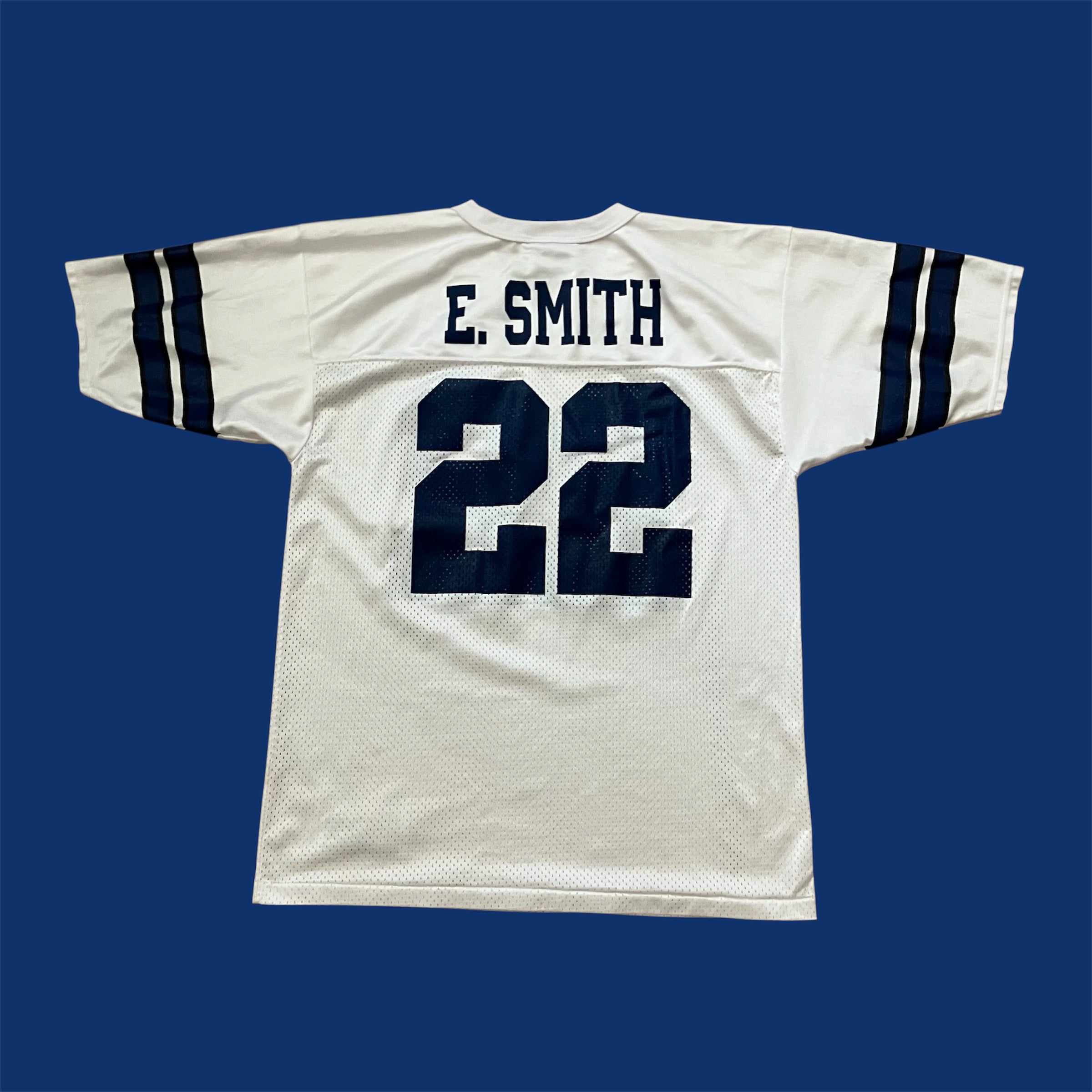 Emmitt Smith Kids Dallas Cowboys White Logo Jersey Large