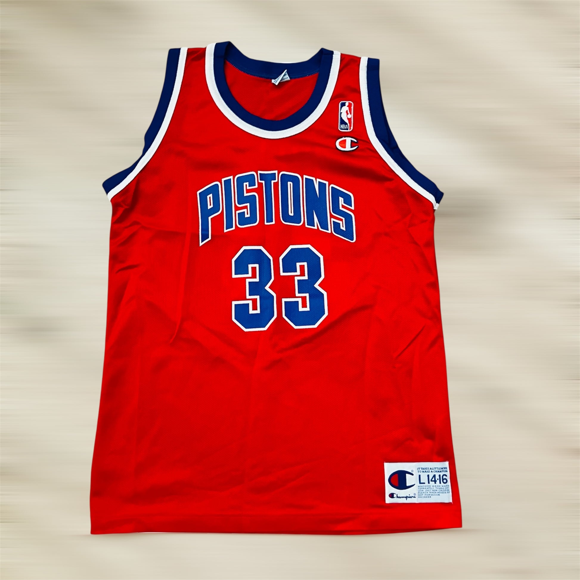 Grant Hill Kids Detroit Pistons Red Champion Jersey Large