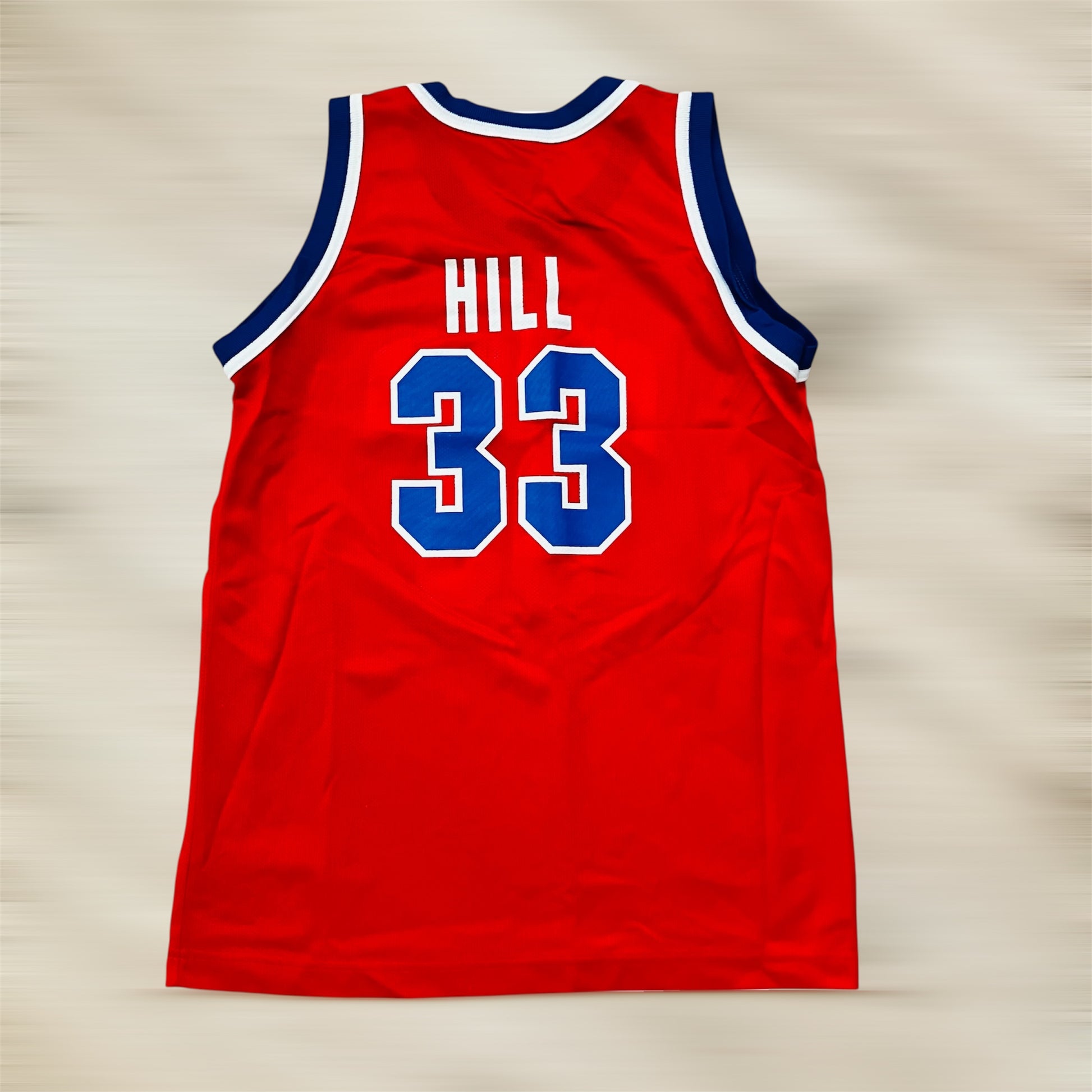 Grant Hill Kids Detroit Pistons Red Champion Jersey Large