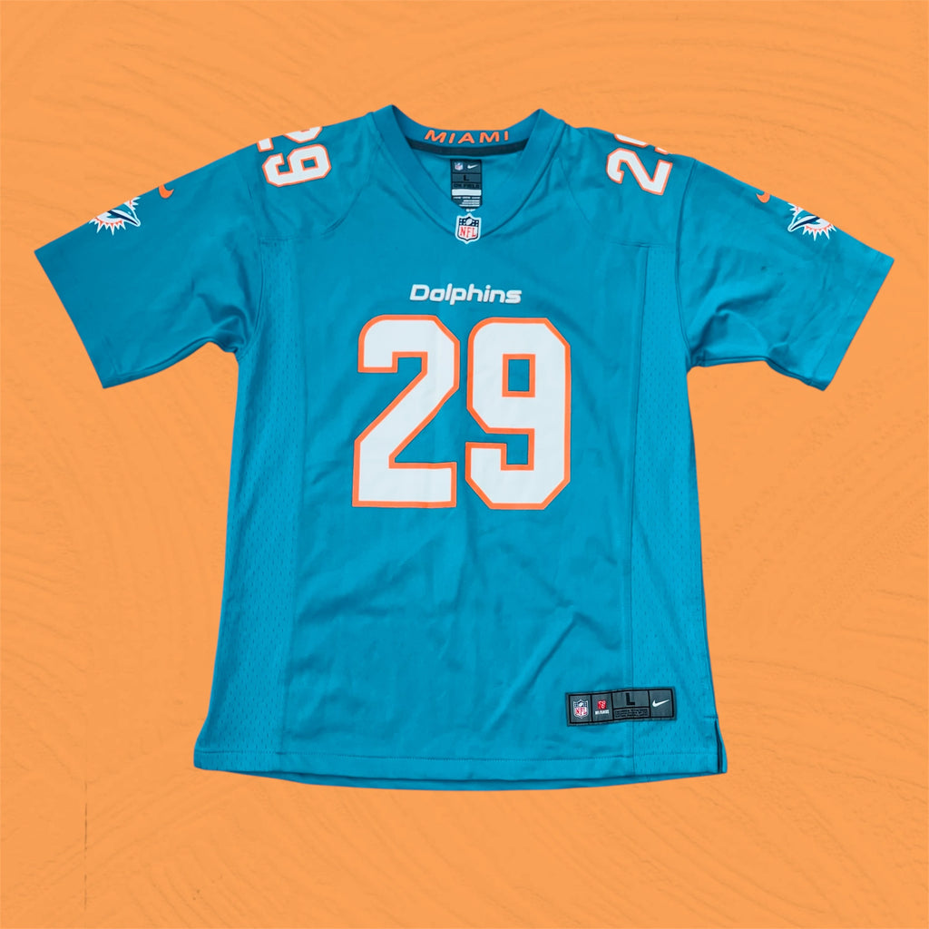 Minkah Fitzpatrick Kids Miami Dolphins Aqua Nike Jersey Large