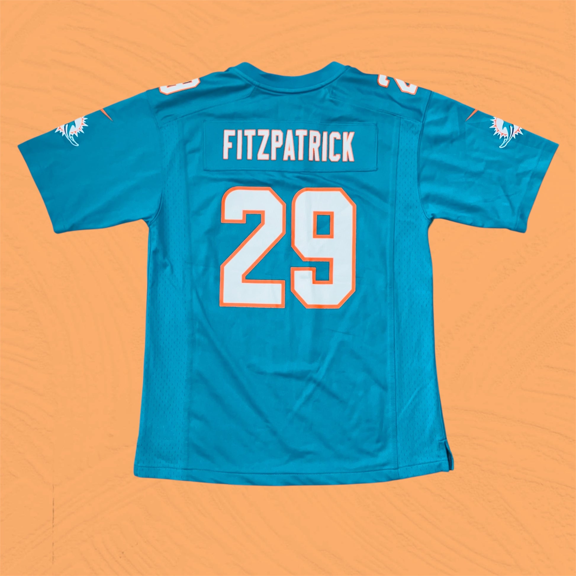 Minkah Fitzpatrick Kids Miami Dolphins Aqua Nike Jersey Large
