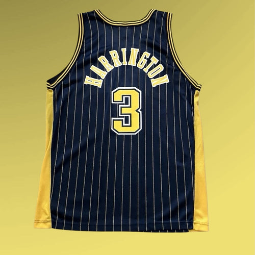 Al Harrington Indiana Pacers Pinstripe Champion Jersey 44