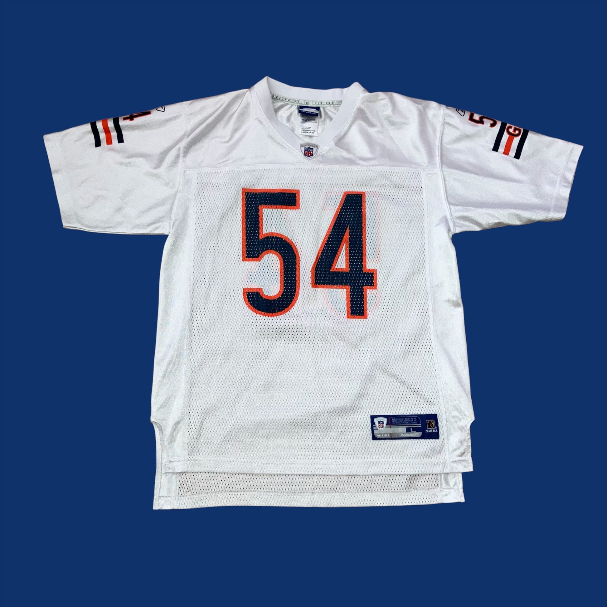 Brian Urlacher Kids Chicago Bears White Reebok Jersey Large