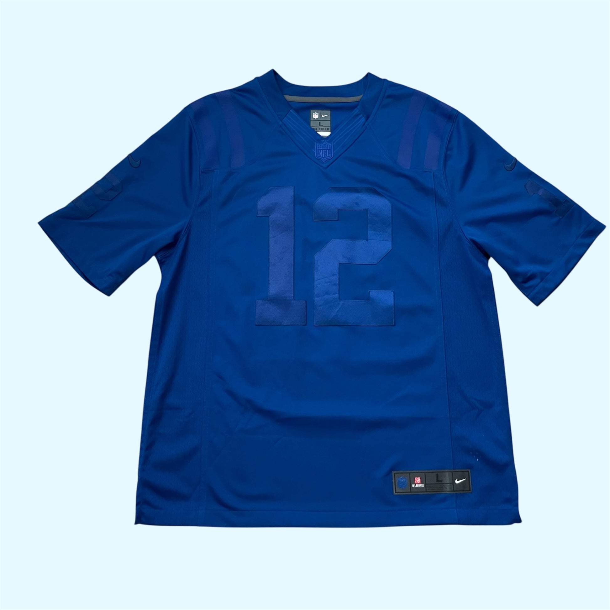 Andrew Luck Indianapolis Colts All Blue Limited Stitched Nike Jersey Large