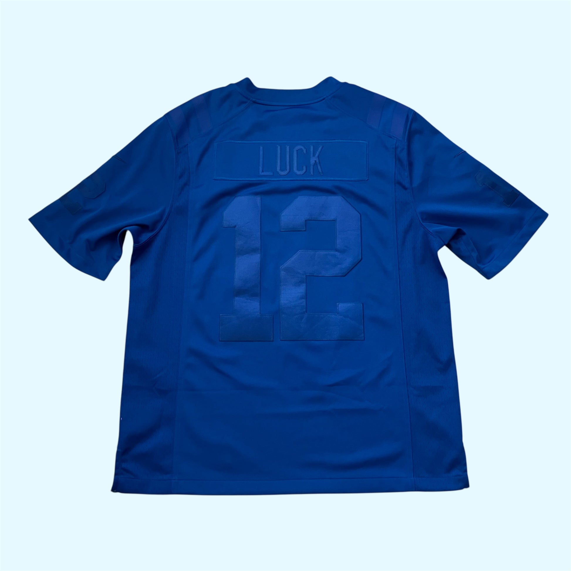 Andrew Luck Indianapolis Colts All Blue Limited Stitched Nike Jersey Large
