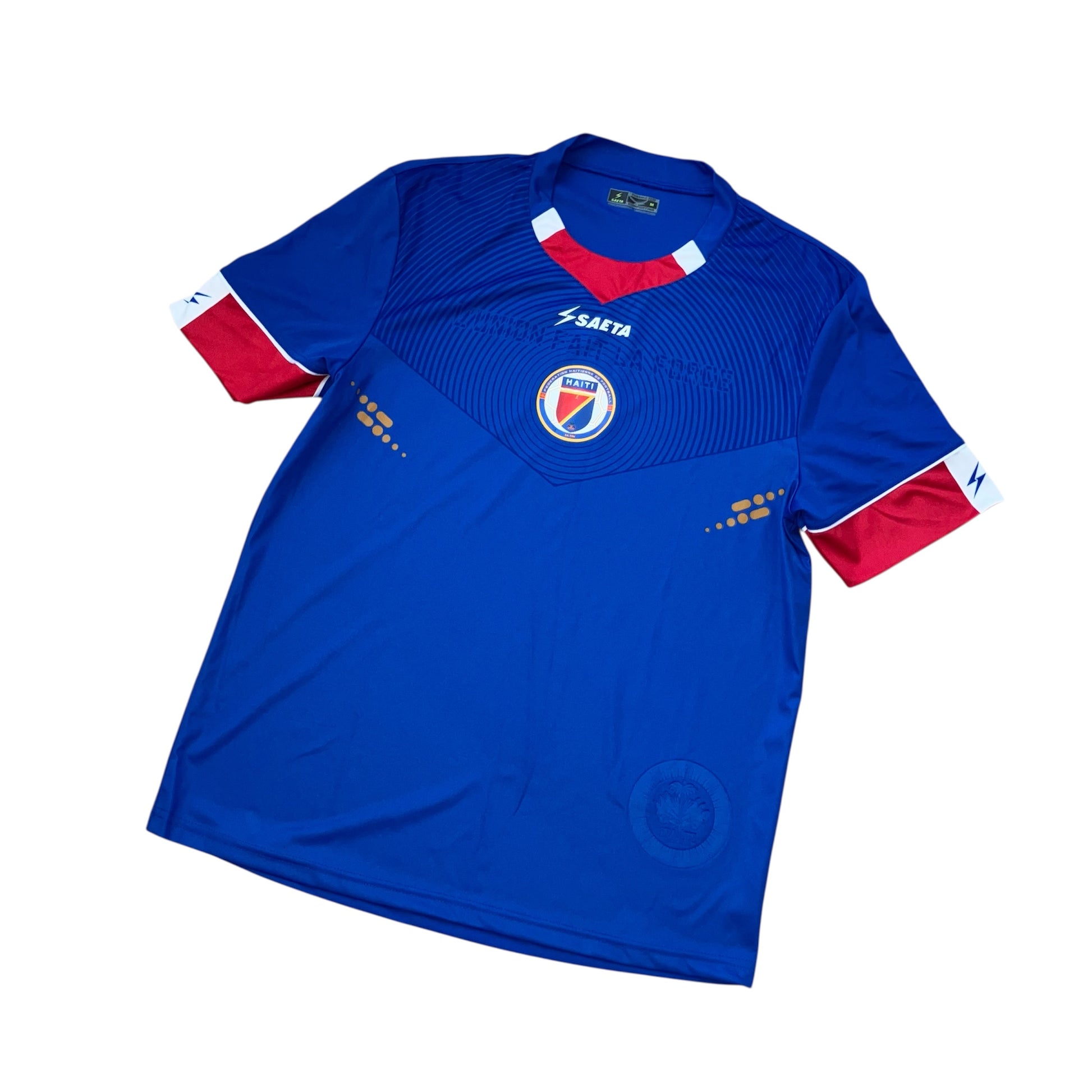 Haiti 2016 - 2018 Home Blue Saeta Jersey Men Medium