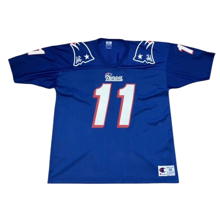 Drew Bledsoe New England Patriots Blue Champion Jersey 48