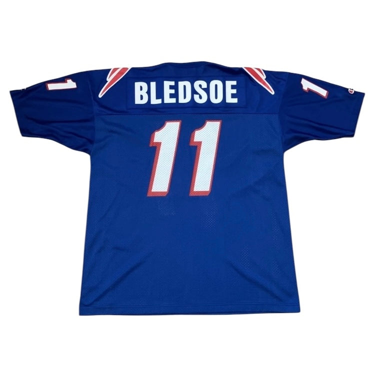 Drew Bledsoe New England Patriots Blue Champion Jersey 48