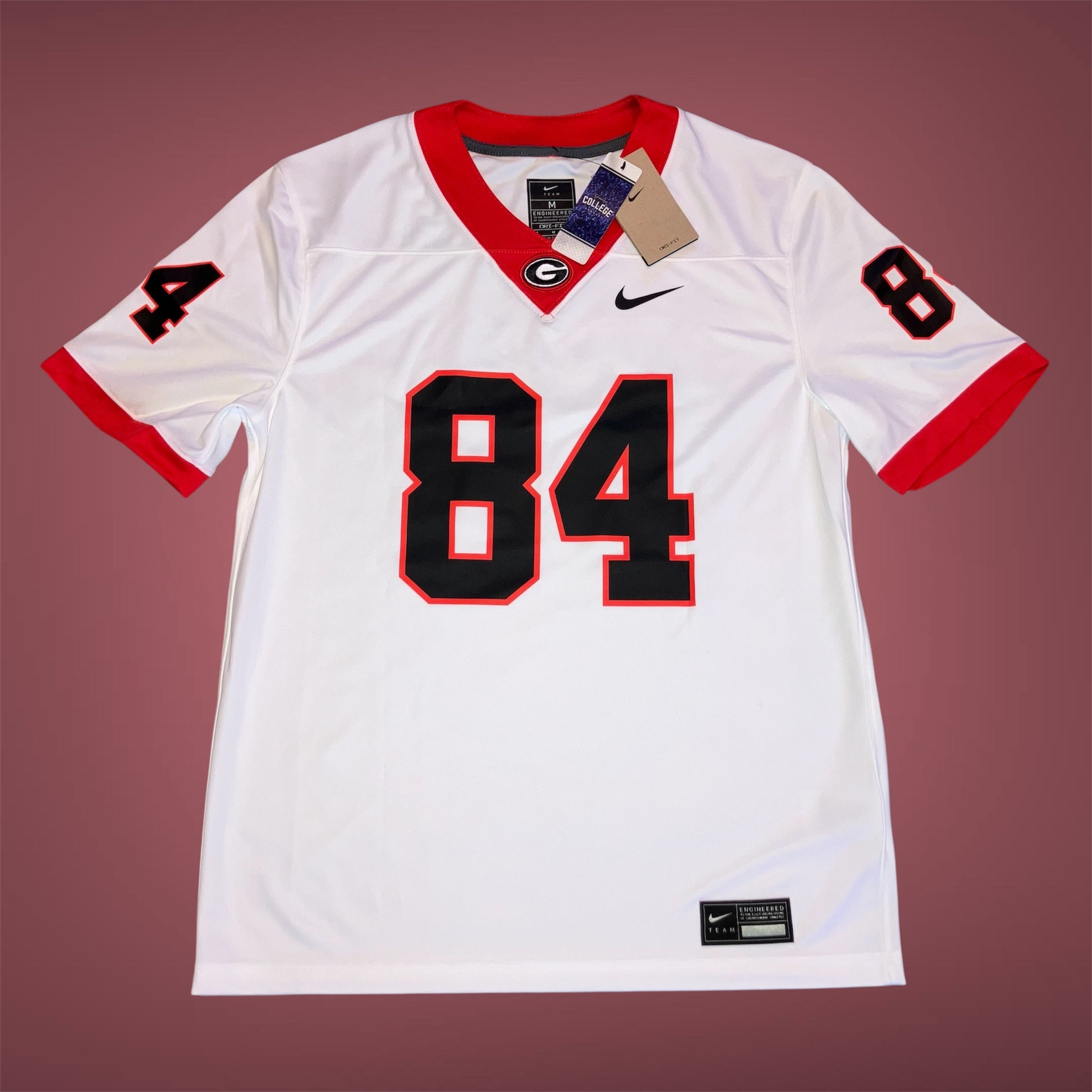 Ladd McConkey NWT Georgia Bulldogs Jersey White Nike Medium UGA