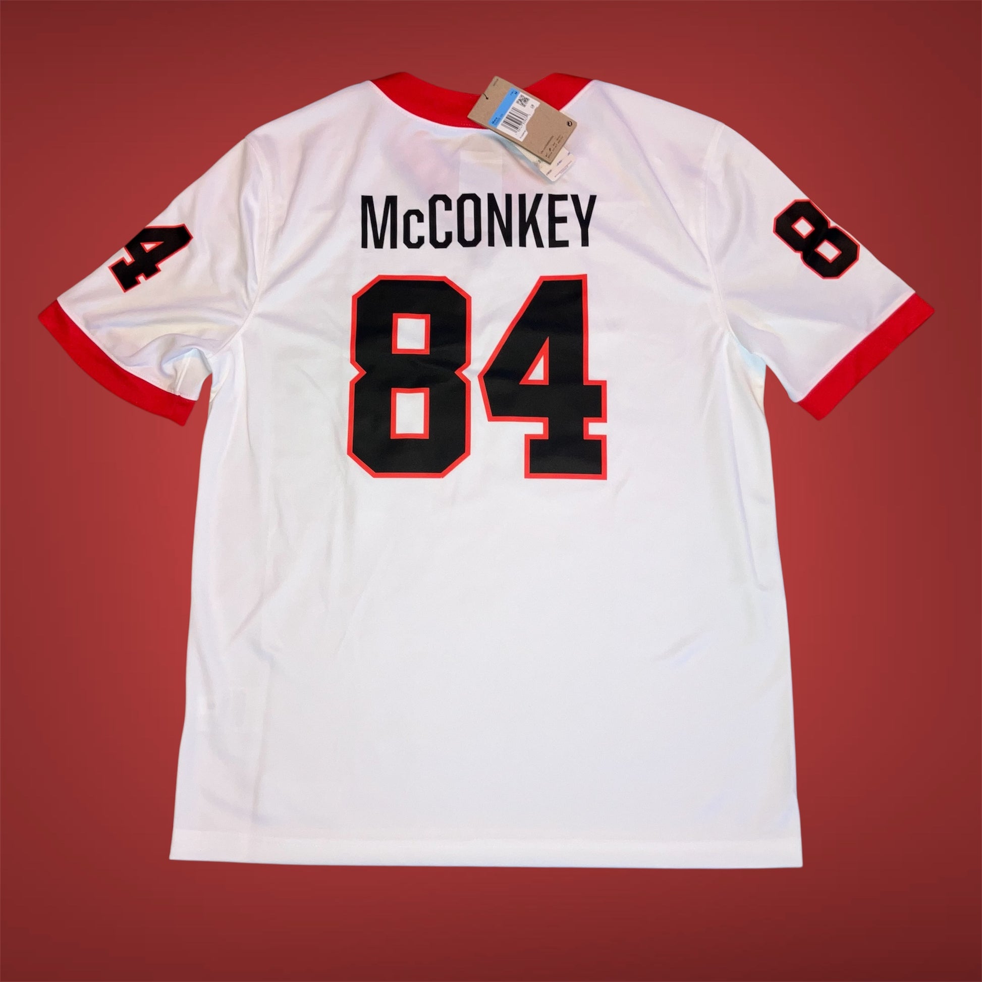 Ladd McConkey NWT Georgia Bulldogs Jersey White Nike Medium UGA